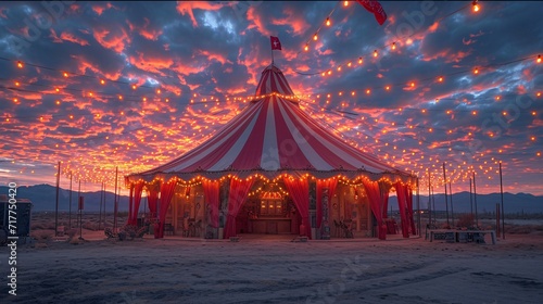 Ringling Bros Circus Tent Generative AI photo