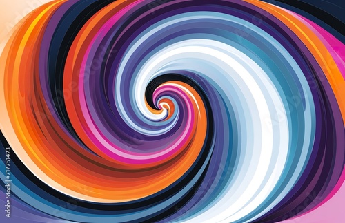 Colorful Swirl Background in Vector Style