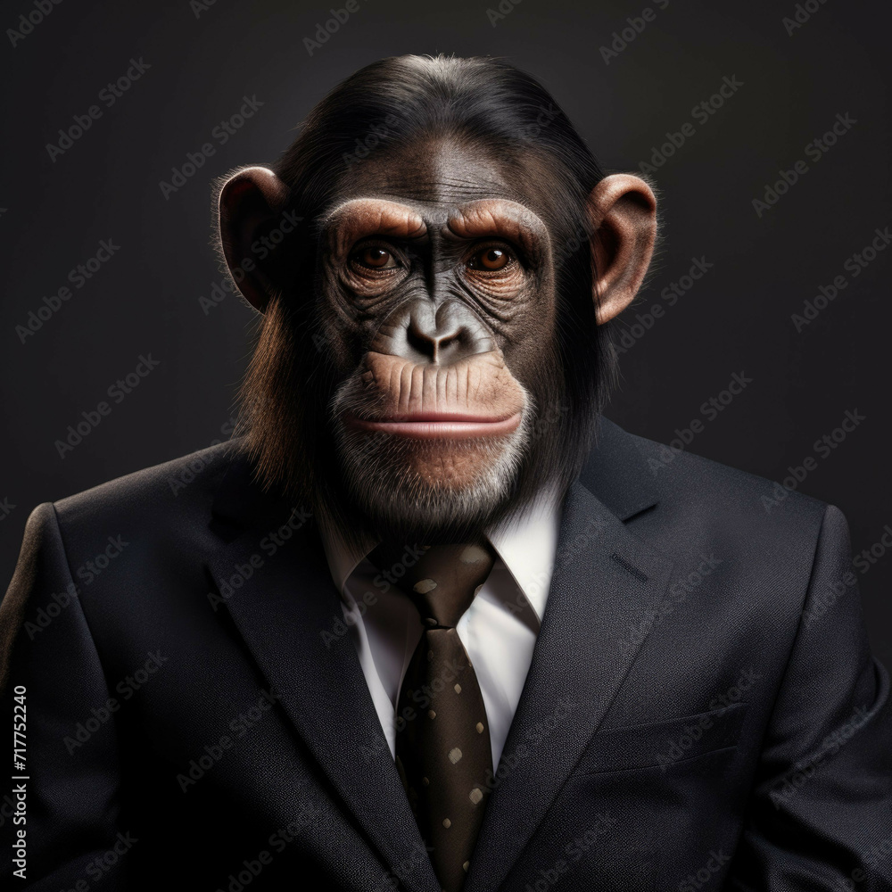 Chimpanzee in a suit Chimpanzee in a suit