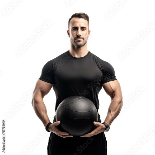 Personal trainer isolated on white background