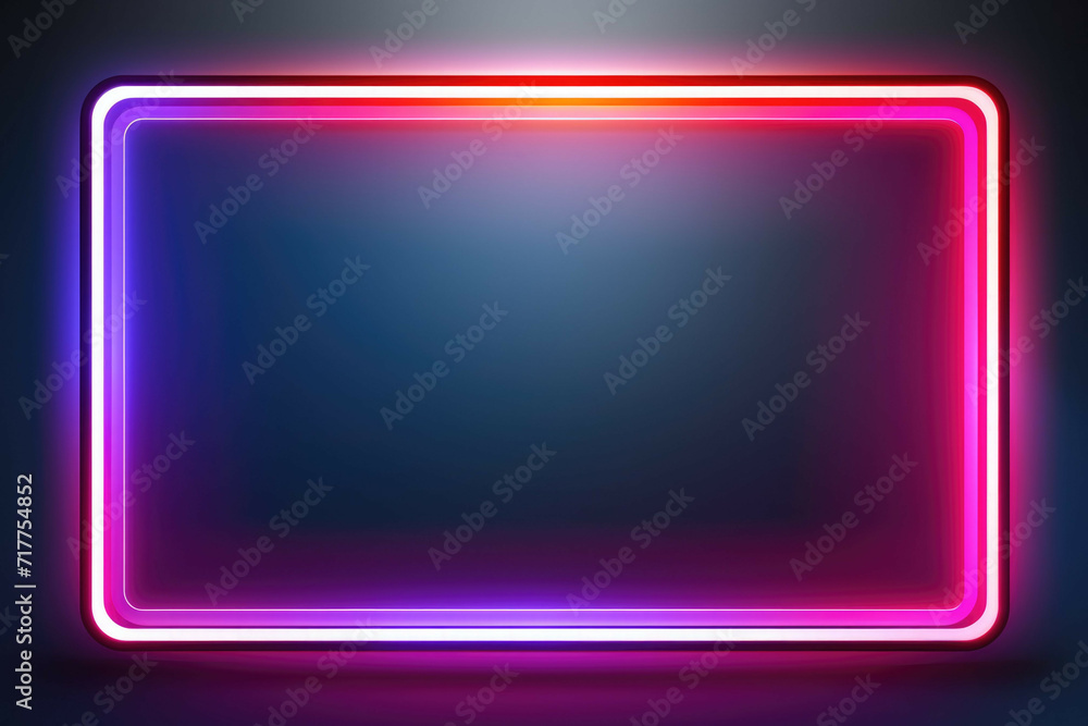 neon light frame in flat style premium vector neon light frame in flat style premium vector
