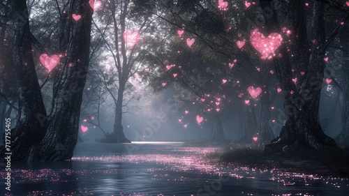 enchanted love forest in the valentines day pragma #717755405