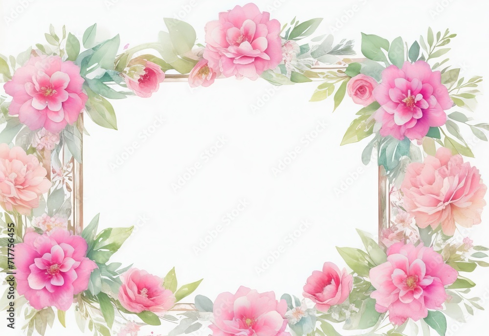 Beautiful floral frame background with flower Beautiful floral frame background with flower