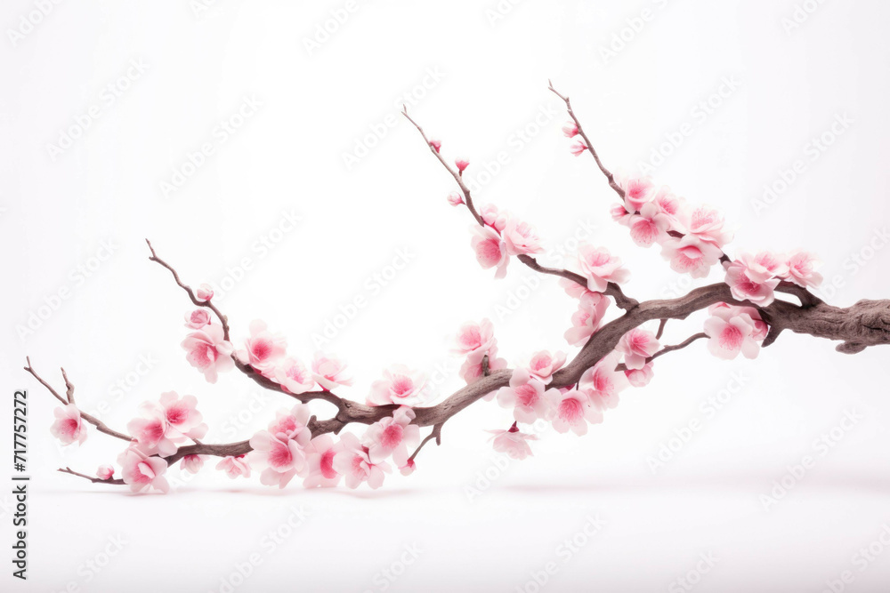 pink cherry blossom against a white background pink cherry blossom against a white background