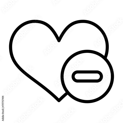 Negative Love Vector Icon