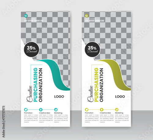 Corporate modern Roll up banner stand template design