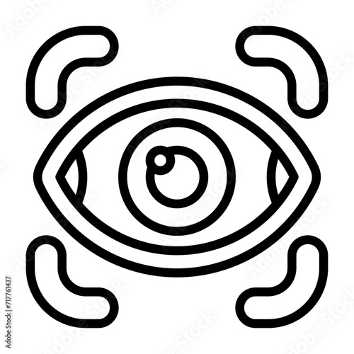 Retinal Scanner Vector Icon