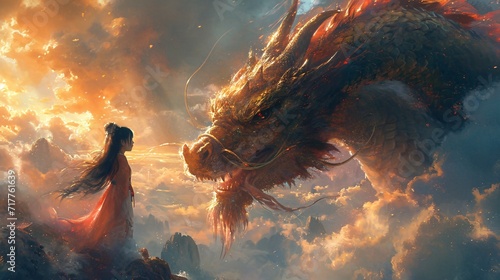 Dragon's Den: A Fantasy Adventure Generative AI photo