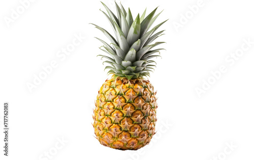 Tropical Sweet Pineapple on Transparent Background