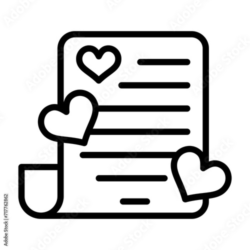 Romantic poem Vector Icon