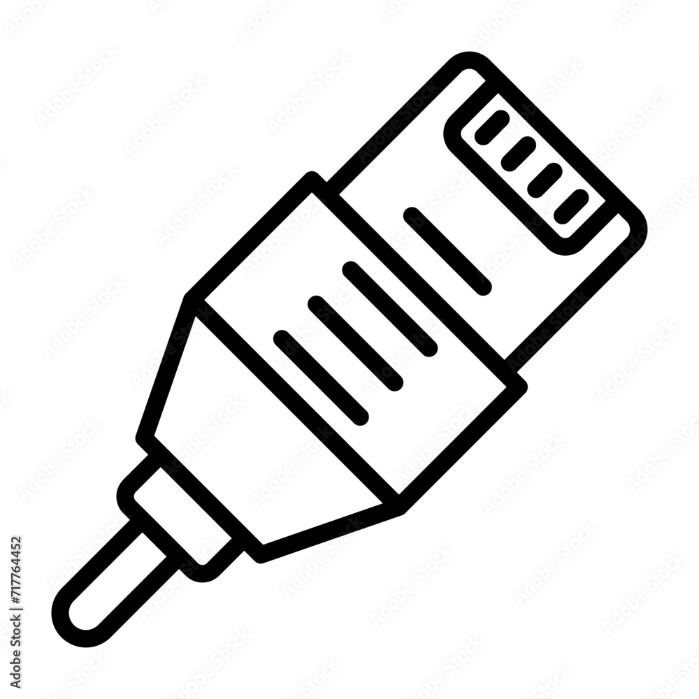 Ethernet Cable Vector Icon Ethernet Cable Vector Icon