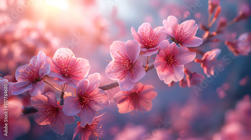 Sakura cherry blossom close up