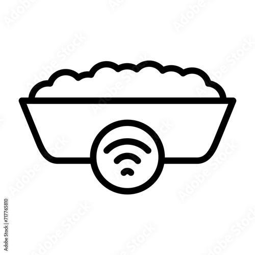 Smart Cat Litter Box Vector Icon