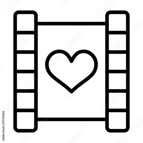Love story movie Vector Icon