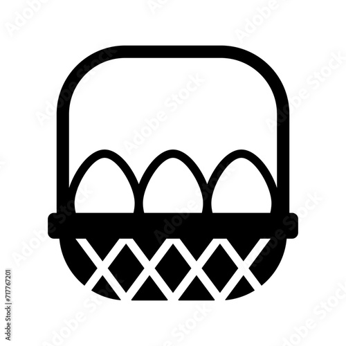 Eggs basket icon