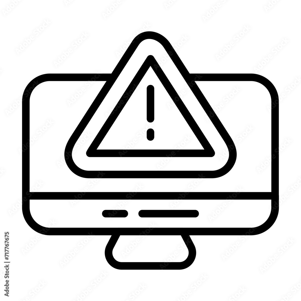 Cyber Danger Vector Icon Cyber Danger Vector Icon