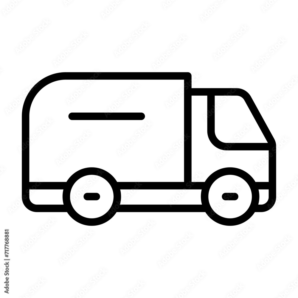 Truck Side Vector Icon Truck Side Vector Icon