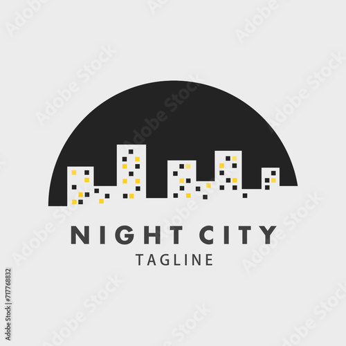 night city logo vector illustration design