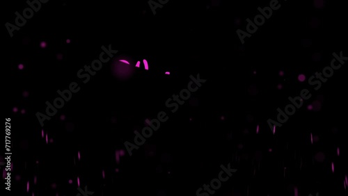 WELCOME 2024 sparkling flakes of fire and glitter flying particle text animation video with a transparent background.