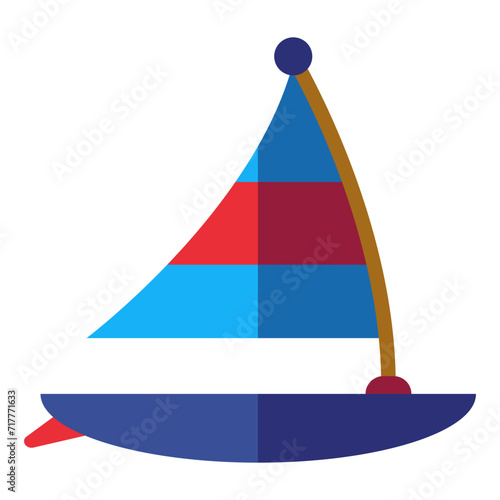 Windsurf Icon. Vector illustration of windsurfing board