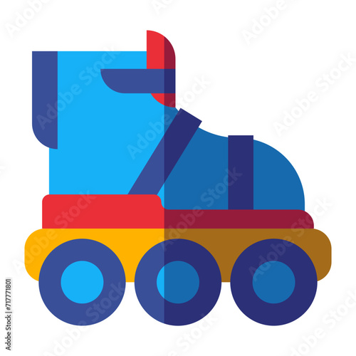 Roller blade Icon. Roller blade shoe. Roller skates vector illustration