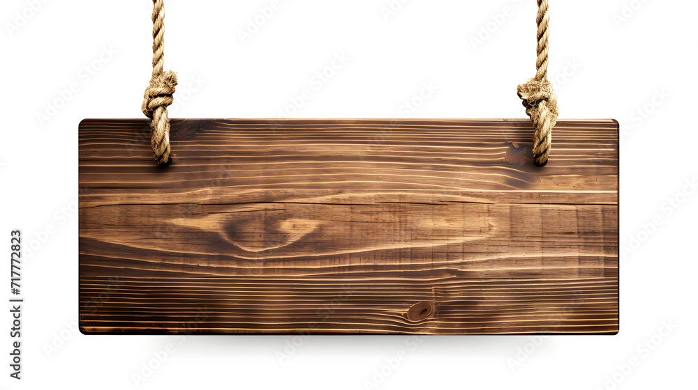 Wooden sign png, isolated on white or transparent background, signboard hanging with ropes, blank Wooden sign png, isolated on white or transparent background, signboard hanging with ropes, blank