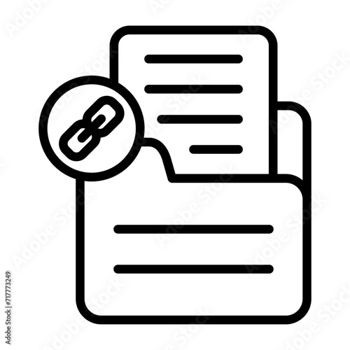 Document Link Vector Icon