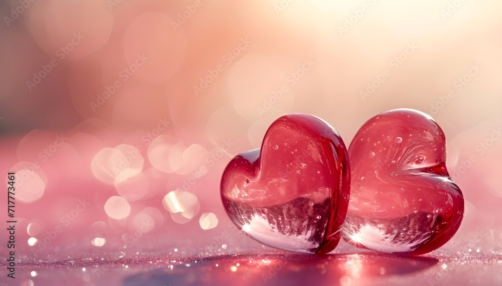 Love crystal heart background Love crystal heart background