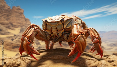 A scorpion in the desert