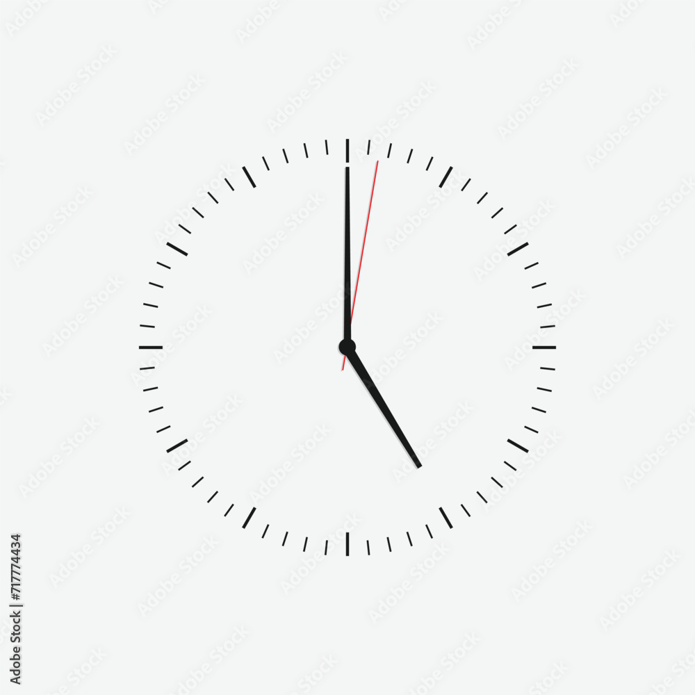 Wall clock vector icon. Classic black and white circle wall clock flat style symbol. Simple icon for graphic, web, ui ux, mobile design Wall clock vector icon. Classic black and white circle wall clock flat style symbol. Simple icon for graphic, web, ui ux, mobile design