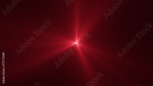 Looped animation of red spot lights glow rays lights crimson optical lens flares animated digital dynamic wallpaper. Electric laser beam effect dynamic vibrant video . High quality 4k footage