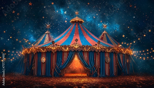 Carnival Circus Tent Generative AI photo