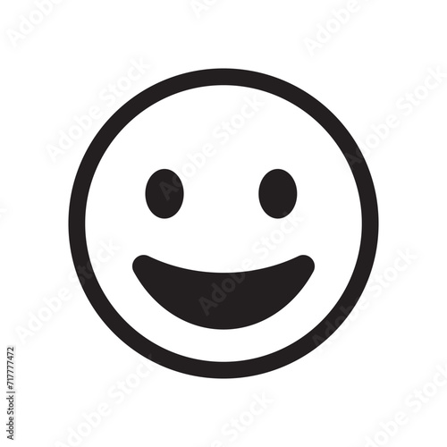 Smile face emoticon icon. Smile emoji icon. Emoji rating system vector illustration. Customer feedback icon. Excellent, good, Happy, success, satisfaction face symbol. 