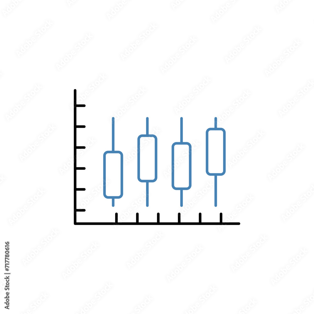candlestick chart concept line icon. Simple element illustration. candlestick chart concept outline symbol design. candlestick chart concept line icon. Simple element illustration. candlestick chart concept outline symbol design.