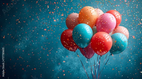Celebrate Diversity with Colorful Balloons Generative AI
