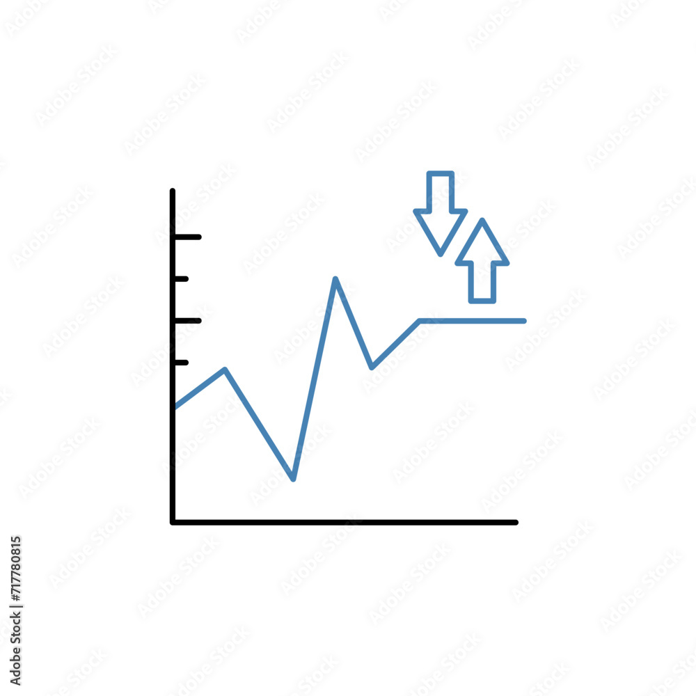 volatility concept line icon. Simple element illustration. volatility concept outline symbol design. volatility concept line icon. Simple element illustration. volatility concept outline symbol design.