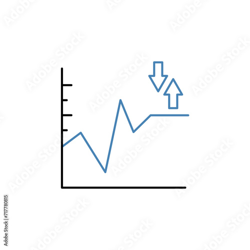 volatility concept line icon. Simple element illustration. volatility concept outline symbol design.