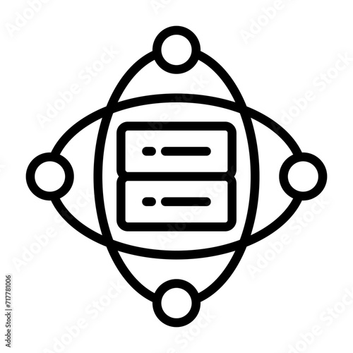 Cluster Server Vector Icon