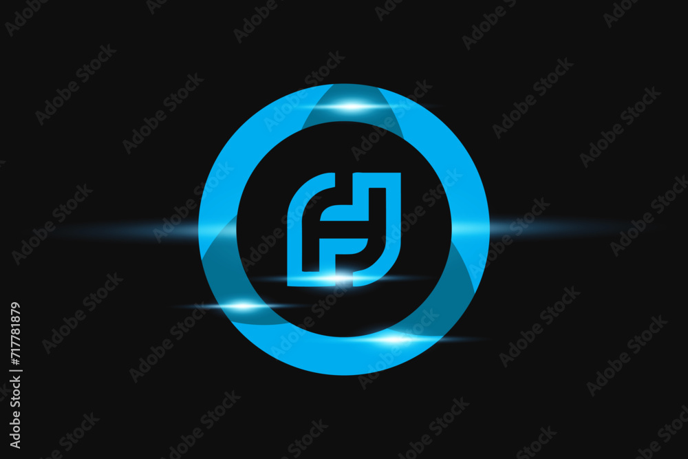 FH Blue logo Design. Vector logo design for business. FH Blue logo Design. Vector logo design for business.