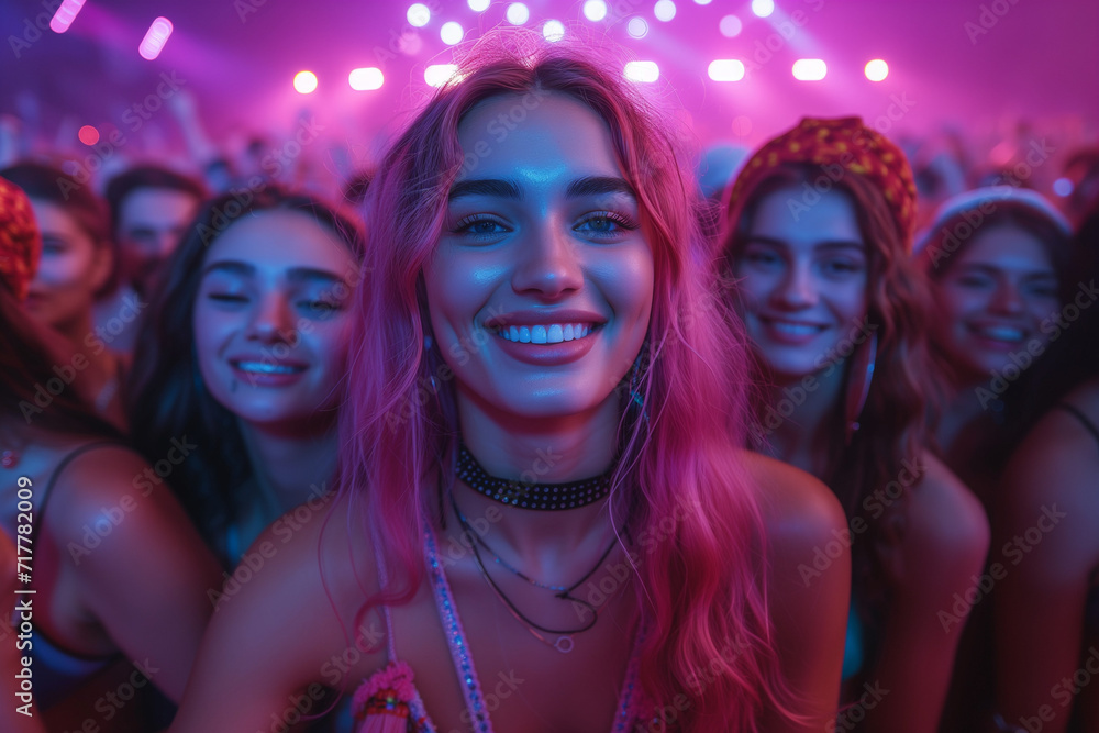 People having a good time at a music concert People having a good time at a music concert