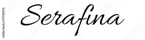 Serafina - black color - female name - ideal for websites, emails, presentations, greetings, banners, cards, books, t-shirt, sweatshirt, prints, cricut, silhouette,	