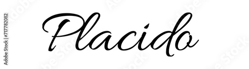 placido - black color - name - ideal for websites, emails, presentations, greetings, banners, cards, books, t-shirt, sweatshirt, prints, cricut, silhouette,	