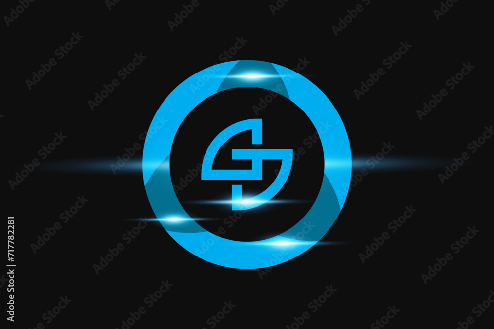 GJ Blue logo Design. Vector logo design for business. GJ Blue logo Design. Vector logo design for business.