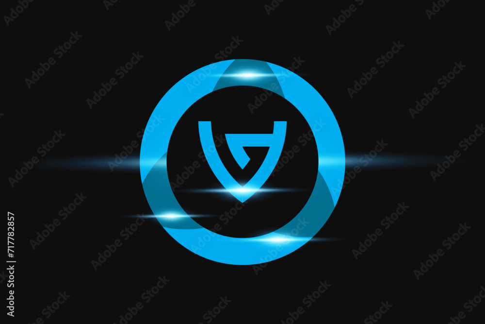 GV Blue logo Design. Vector logo design for business. GV Blue logo Design. Vector logo design for business.