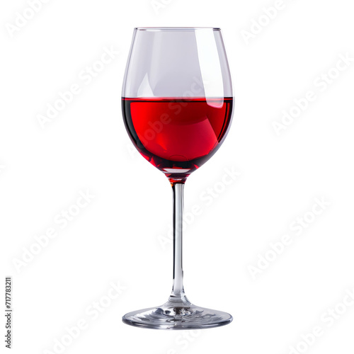 Red Wine in Glass Isolated on Transparent or White Background, PNG