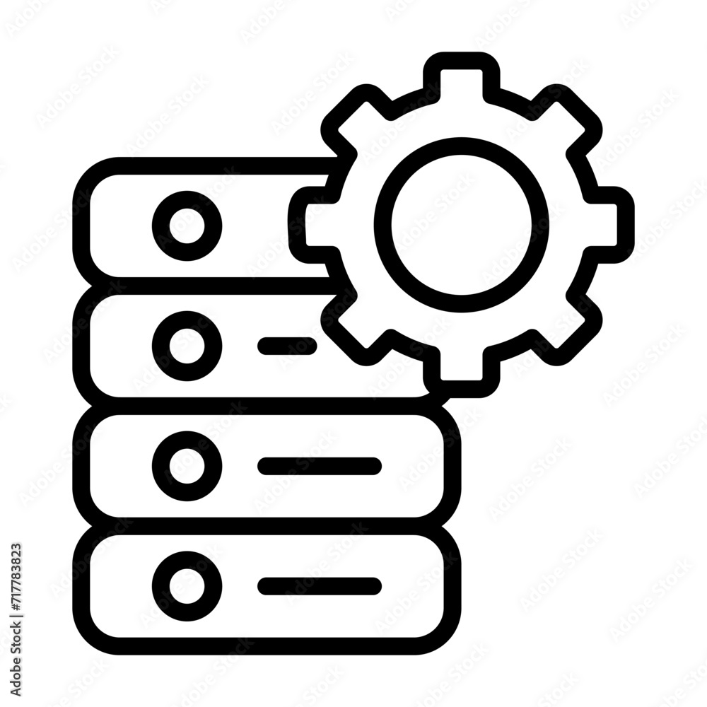 Database Management Vector Icon Database Management Vector Icon