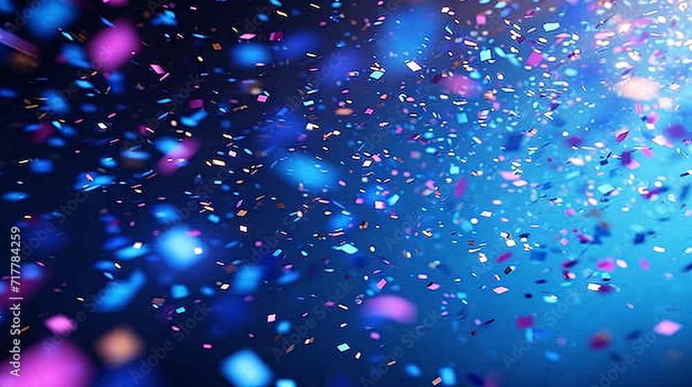 Neon Rainbow Blur: A Colorful Explosion of Confetti Generative AI
