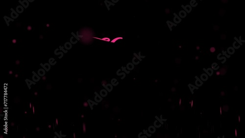 HAPPY NEW YEAR 2024 sparkling flakes of fire and glitter flying particle text effects and animation video with a transparent background.