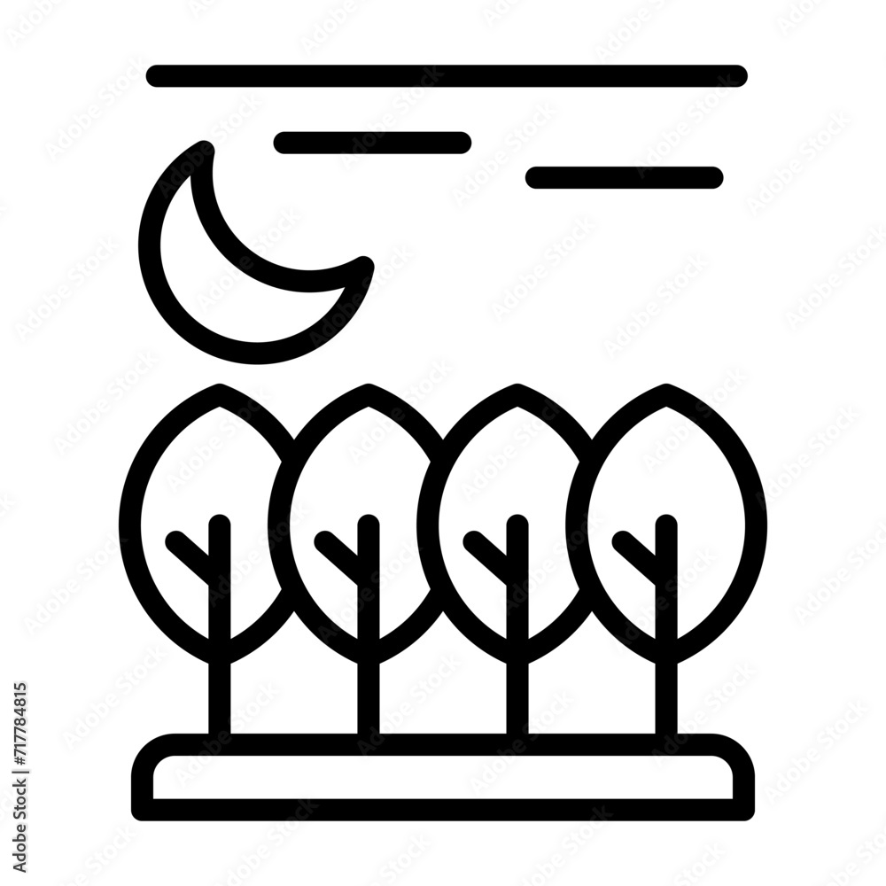 Obraz premium Forest Vector Icon