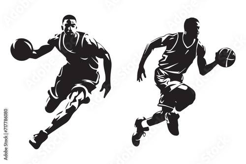 Basketball player silhouette vector illustration. © gfx_shahed